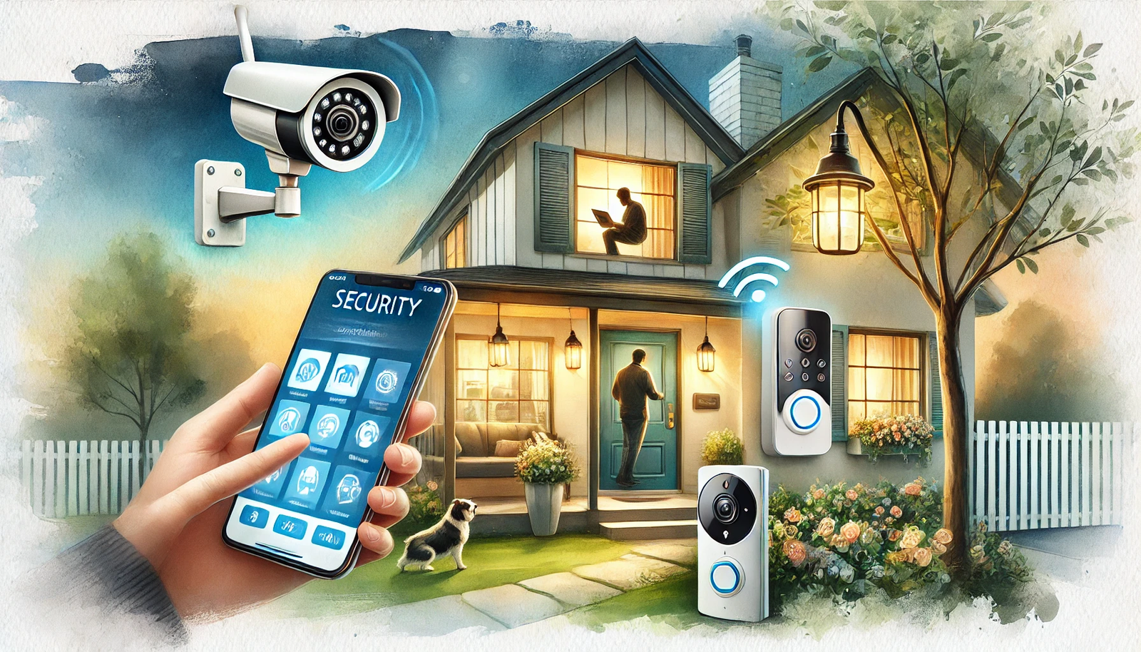 modern smart security system in action
